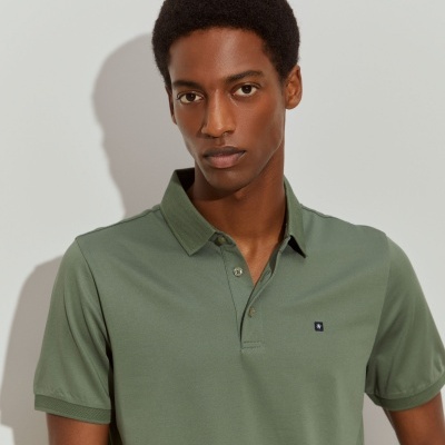 Polo regular fit manga curta Lion of Porches