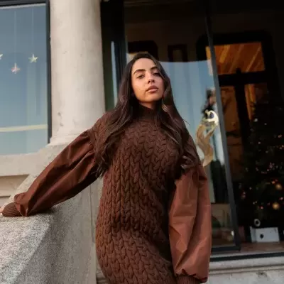 Vestido com efeito entrelaçado Scripta