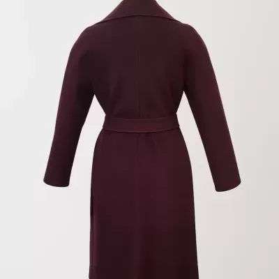 Casaco Comprido com Gola Ampla e Cinto Sahoco