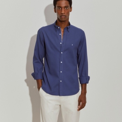 Camisa slim fit de algodão Lion of Porches