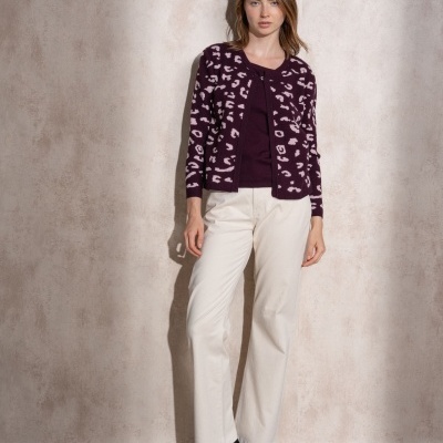 Casaco de malha com jacquard SMF