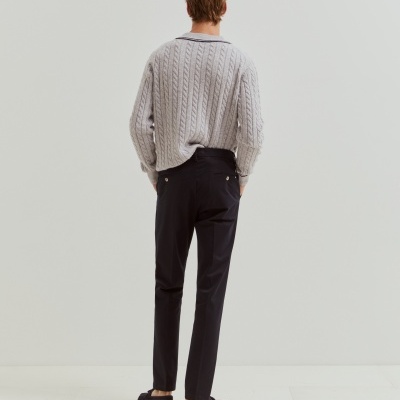 Calças chino slim fit vincadas Lion of Porches