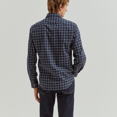 Camisa xadrez slim fit em algodão Lion of Porches