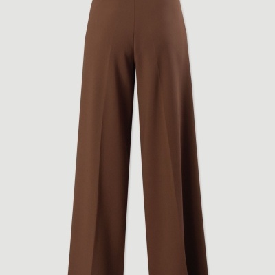 Calça clássica wide leg de cintura subida Ferrache