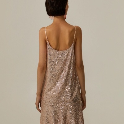 Top de alças em lantejoulas Decenio