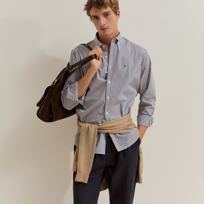 Camisa regular fit às riscas Lion Of Porches