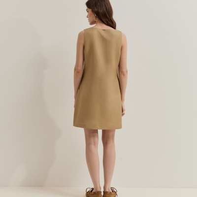Vestido curto de manga cava Lion of Porches