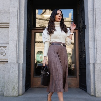 Calção comprido fluido com cinto Scripta