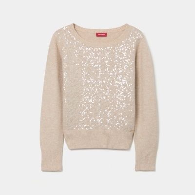 Camisola de malha tricotada com Lantejoulas Lion of Porches