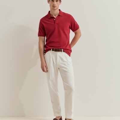 Polo piqué regular fit de algodão Lion of Porches