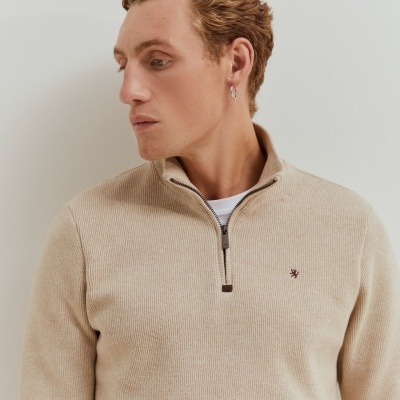 Camisola em malha texturada com carcela Lion of Porches