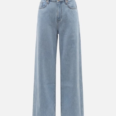 Calça de ganga clara wide leg Scripta