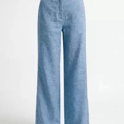 Calças de Cintura Subida em Renda Sahoco