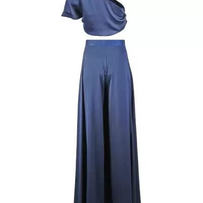 Calças acetinadas largas Sahoco