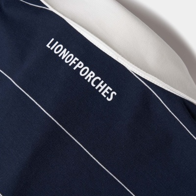 Vestido comprido às riscas com manga curta Lion of Porches