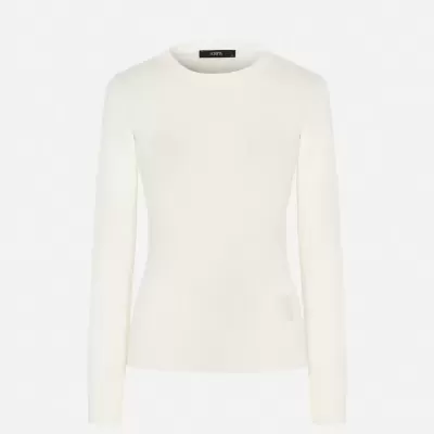 Camisola lisa com detalhes em efeito canelado Scripta