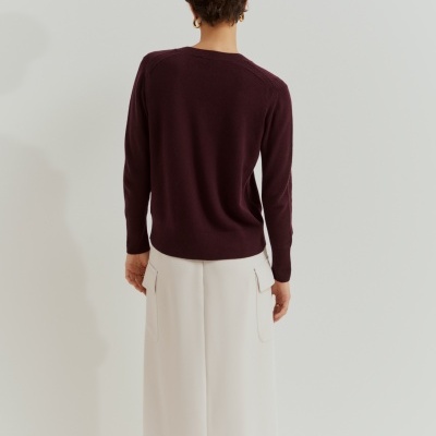 Camisola de lã decote em V Lion of Porches