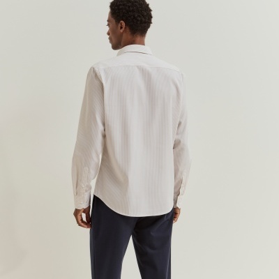 Camisa slim fit em algodão às riscas Lion of Porches