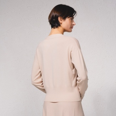 Conjunto saia e casaco em malha fina SMF