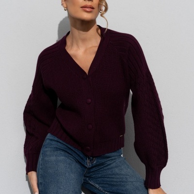 Casaco de malha com manga trabalhada Ferrache