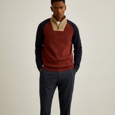 Camisola gola alta com fecho Lion of Porches