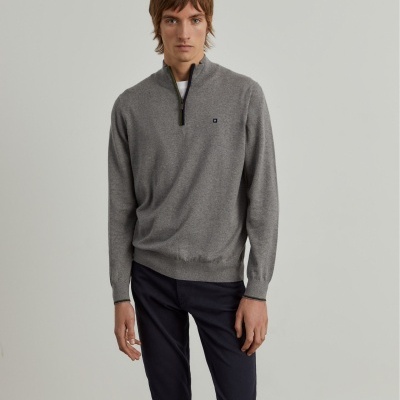 Camisola com fecho em algodão e caxemira Lion of Porches