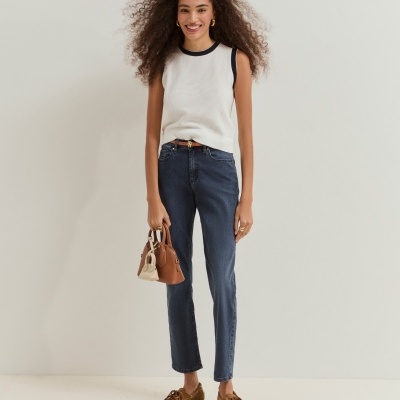 Calças denim de algodão Lion of Porches