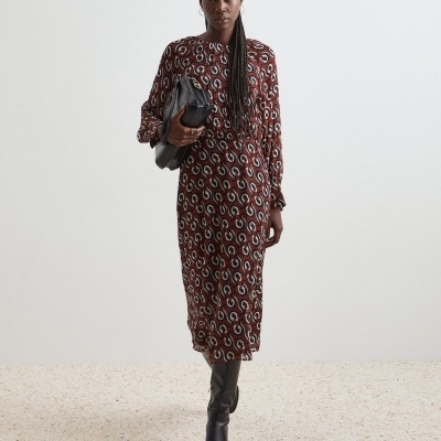 Vestido midi estampado Decenio