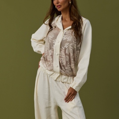 Bomber com linho Swallow