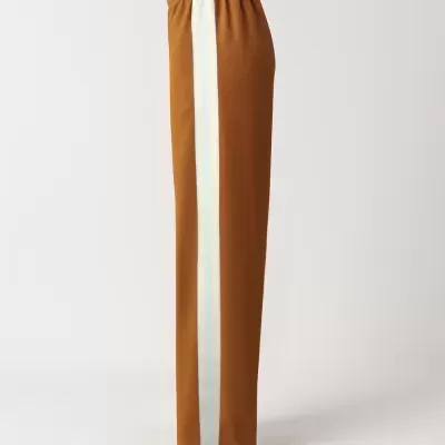 Calças camel com risca lateral Sahoco