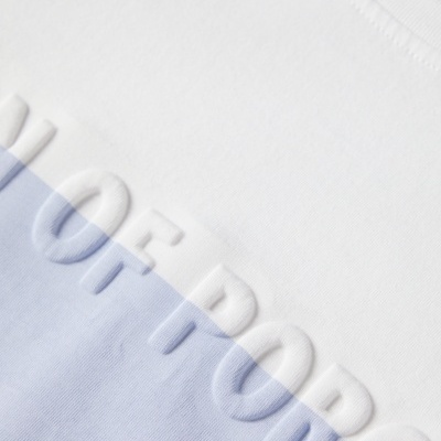 T-shirt 100% algodão com barra em contraste Lion of Porches