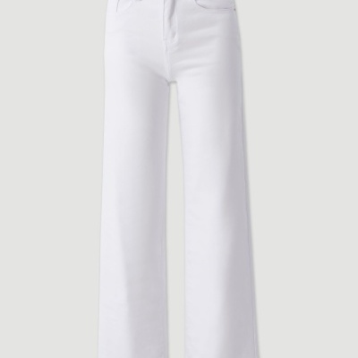 Calça de sarja de corte straight Ferrache