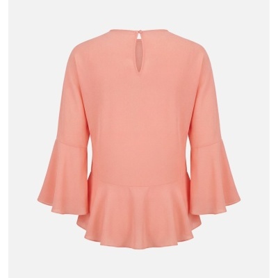 Blusa fluída com folhos Scripta