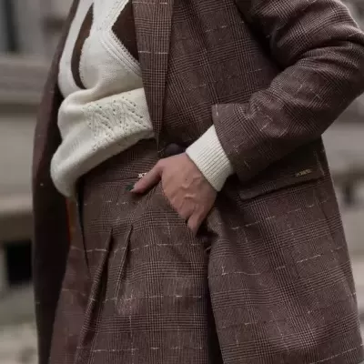 Blazer com efeito xadrez Scripta