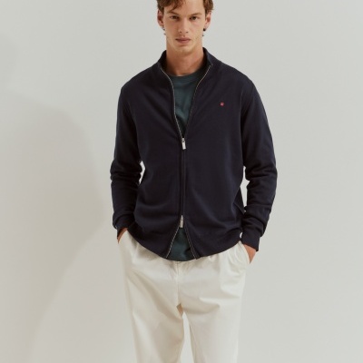 Casaco de malha com fecho em algodão Lion of Porches