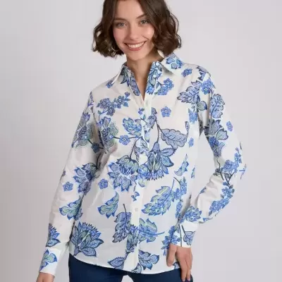 CAMISA FLORAL CRU NAF NAF