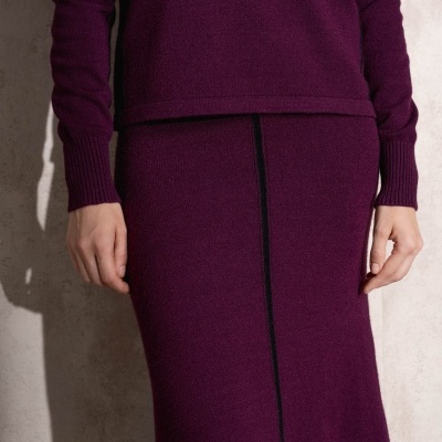 Saia de malha com risca SMF