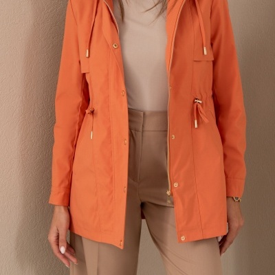 Parka com capuz e cintura ajustável Ferrache