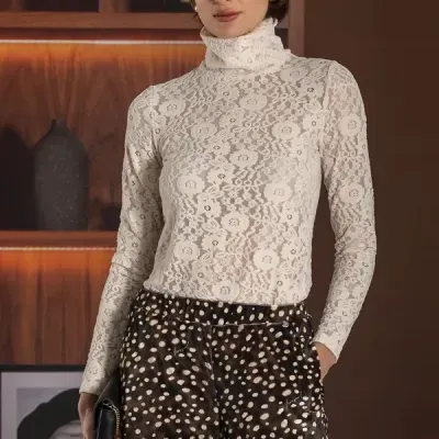 LONGSLEEVE DE RENDA FOURSOUL
