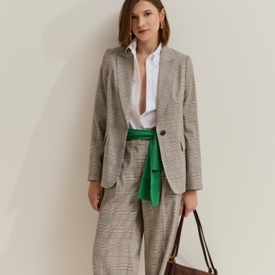 Blazer com padrão xadrez Lion of Porches