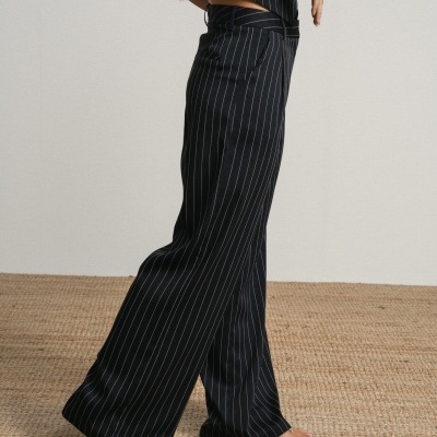 Calças listradas cintado SMF