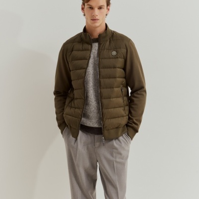 Casaco em tecido técnico com frente acolchoada Lion of Porches