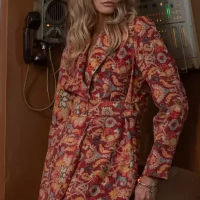 VESTIDO BLAZER EM BOMBAZINA FOURSOUL