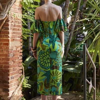 VESTIDO MIDI COM MANGAS CARLA RUIZ