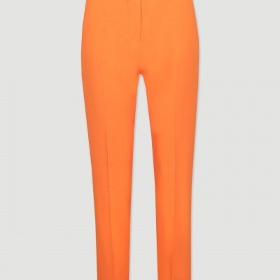 Calças clássicas botões cintura elástica logo em contraste Ferrache