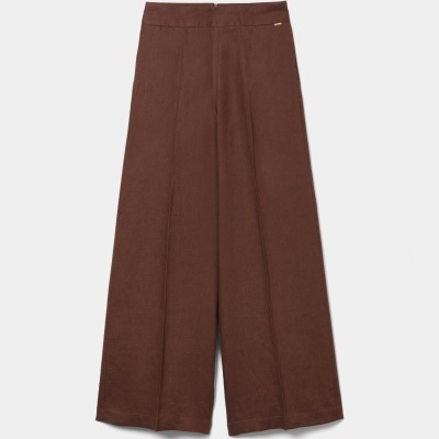 Calças wide leg em linho Lion of Porches