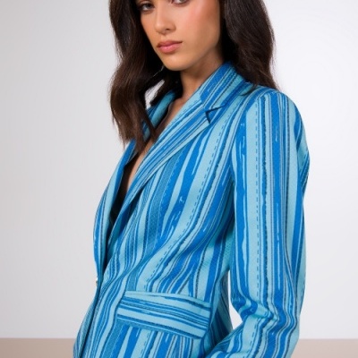 Blazer cintado com botão Ana Sousa