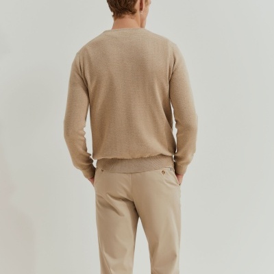 Camisola malha com textura em algodão Lion of Porches