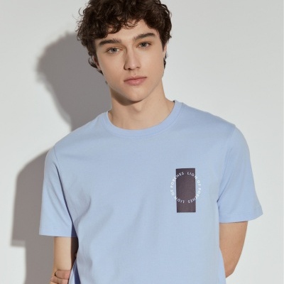 T-shirt manga curta em algodão Lion of Porches