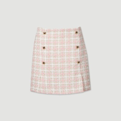 Saia tweed com detalhes em fio lurex Ferrache